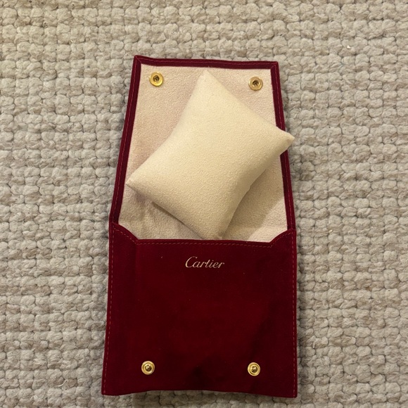 Cartier Accessories - Cartier Burgundy Travel Pouch
